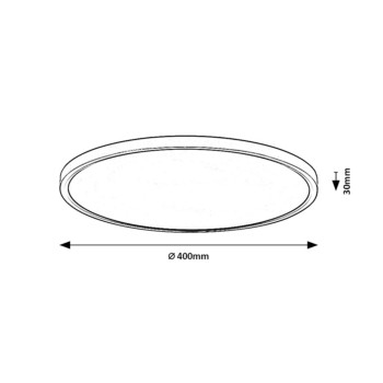 Plafoniera exterior LED Lautrec antracit Rabalux 75084, 24W, IP44
