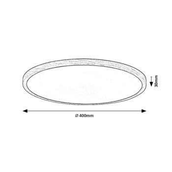 Plafoniera exterior LED Lautrec imitatie de lemn Rabalux 75085, 24W, IP44