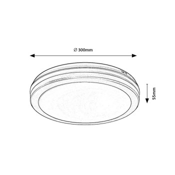 Plafoniera exterior LED Indre negru Rabalux 77035, 28W, IP54