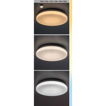 Plafoniera exterior LED Lowar alb Rabalux 77134, 12W, IP44