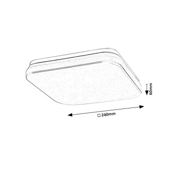 Plafoniera exterior LED Lowar alb Rabalux 77134, 12W, IP44