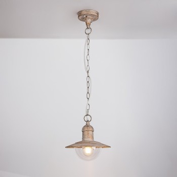 Pendul exterior Oslo alb antichizat Rabalux 8740, 1xE27, IP44
