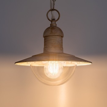 Pendul exterior Oslo alb antichizat Rabalux 8740, 1xE27, IP44