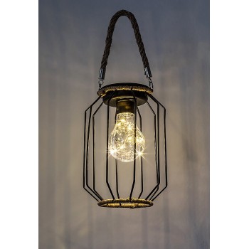 Felinar solar decorativ Sluis negru Rabalux 77046
