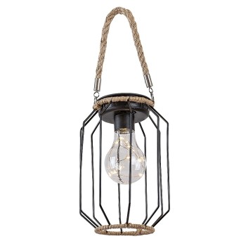 Felinar solar decorativ Sluis negru Rabalux 77046