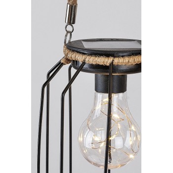 Felinar solar decorativ Sluis negru Rabalux 77046