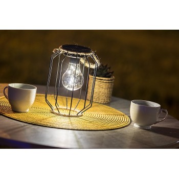Felinar solar decorativ Sluis negru Rabalux 77046