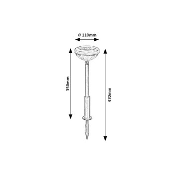 Lampa solara gradina Monor negru Rabalux 77177