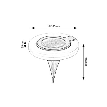 Lampa solara gradina Bokod negru Rabalux 77187
