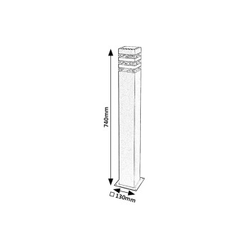 Stalp iluminat gradina Ankara antracit Rabalux 7380, 1xE27, IP44
