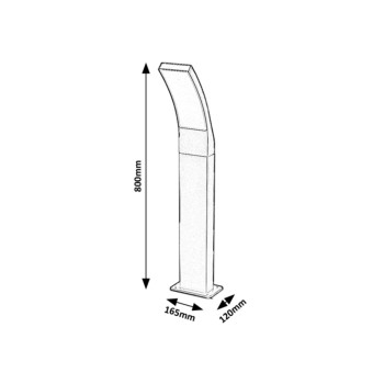 Stalp iluminat gradina Palanga antracit Rabalux 7506, 12W, IP44