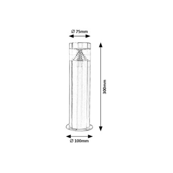 Stalp iluminat gradina Lisbon otel inoxidabil Rabalux 7828, 7W, IP54