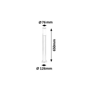 Stalp iluminat gradina Inox torch crom satin Rabalux 8264, 1xE27, IP44