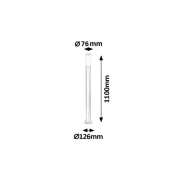 Stalp iluminat gradina Inox torch crom satin Rabalux 8268, 1xE27, IP44