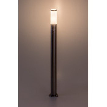 Stalp iluminat gradina Inox torch crom satin Rabalux 8268, 1xE27, IP44