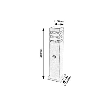 Stalp iluminat gradina Ankara antracit Rabalux 77026, 1xE27, IP44