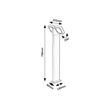 Stalp iluminat gradina Telde antracit Rabalux 77102, 14W, IP54