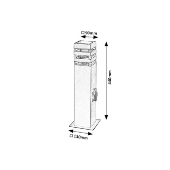 Stalp iluminat gradina Ankara antracit Rabalux 77122, 1xE27, IP44