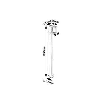 Stalp iluminat gradina Cubbington negru Rabalux 77184, 10W, IP54