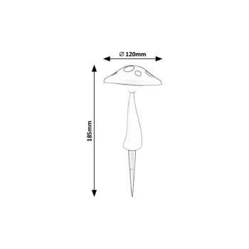 Lampa solara Funghetto alb Rabalux 7877, 0.1W, IP44
