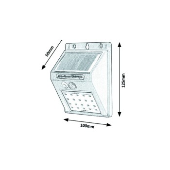 Lampa solara Ostrava negru Rabalux 7880, 1.3W, IP44