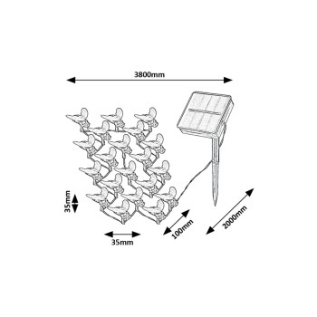 Lampa solara Bobus negru Rabalux 77002, 0.1W, IP44