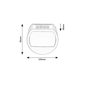 Lampa solara Narmada negru Rabalux 77004, 0.5W, IP44