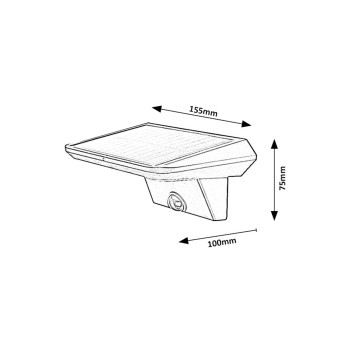 Lampa solara Qesa negru Rabalux 77005, 10W, IP44