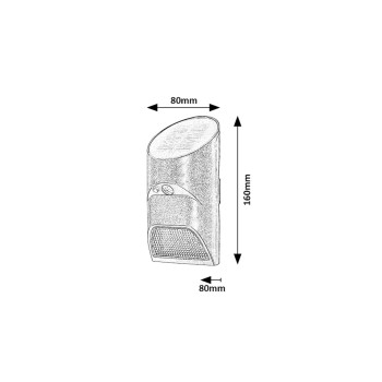 Lampa solara Sepik negru Rabalux 77013, 3.6W, IP44