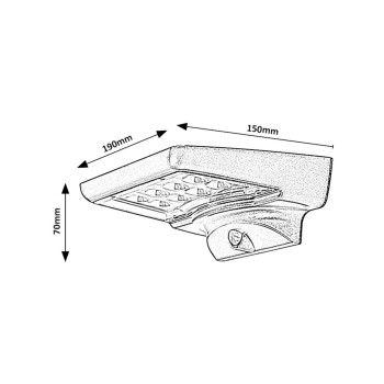 Lampa solara Moselle negru Rabalux 77014, 4W, IP44
