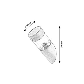Lampa solara Kapuas negru Rabalux 77015, 1.5W, IP44