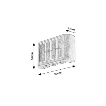 Lampa solara Kangton negru Rabalux 77024, 1.2W, IP44