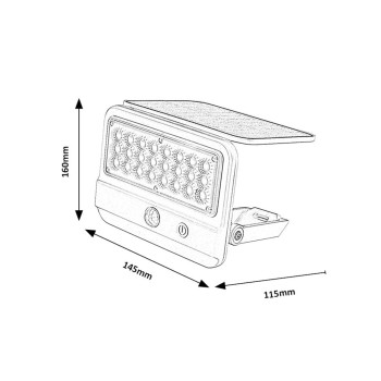 Lampa solara Flaxton alb Rabalux 77090, 7W, IP54