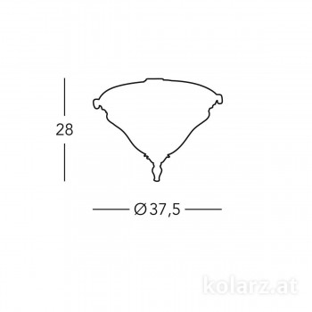 Plafoniera Bounty  Kolarz 215.11, Ø37.5cm, Inaltime 28cm, 1 bec, E27 - 1