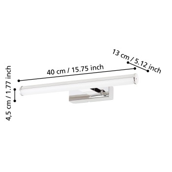 Aplica baie LED IP44 VADUMI Eglo 97081, 7.4W