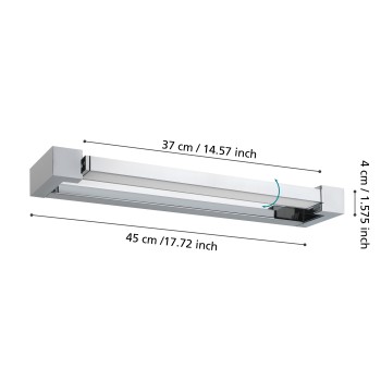 Aplica baie LED IP44 GEMILIANA Eglo 900616, 8.9W