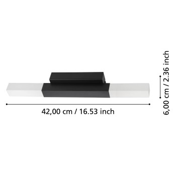Aplica baie LED IP44 ALCUDIA Eglo 900617, 5.5W