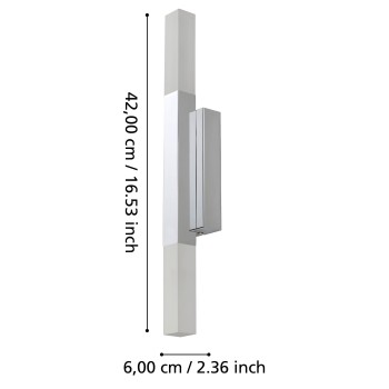 Aplica baie LED IP44 ALCUDIA Eglo 900618, 5.5W