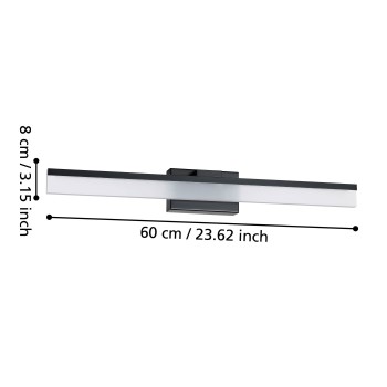 Aplica baie LED IP44 PALMITAL Eglo 900845, 11W