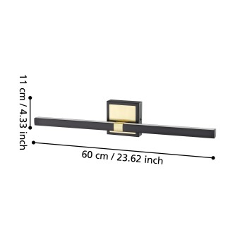 Aplica baie LED IP44 PEGUERA Eglo 900928, 11W