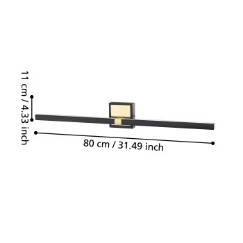 Aplica baie LED IP44 PEGUERA Eglo 900929, 17.5W