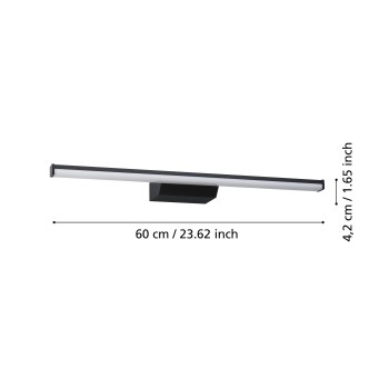 Aplica baie LED IP44 REGELLO-Z Eglo 901287, 12W