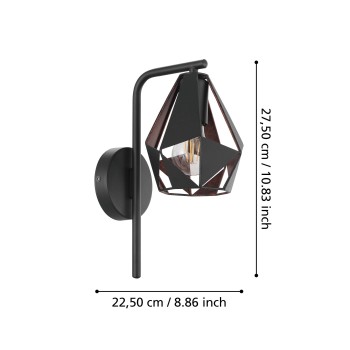 Aplica de perete CARLTON 4 Eglo 43057, 1xE27