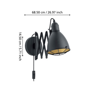 Aplica de perete TREBURLEY Eglo 43184, 1xE27