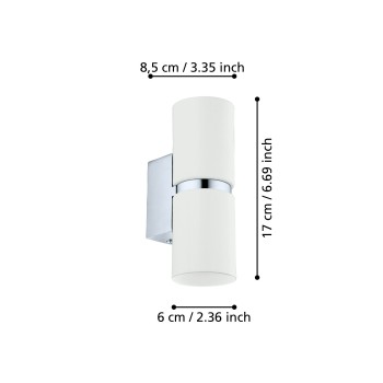 Aplica de perete PASSA Eglo 95368, 2xGU10