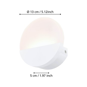 Aplica de perete LED METRASS 1 Eglo 96039, 4.5W