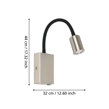 Aplica de perete LED TAZZOLI Eglo 96567, 3.8W