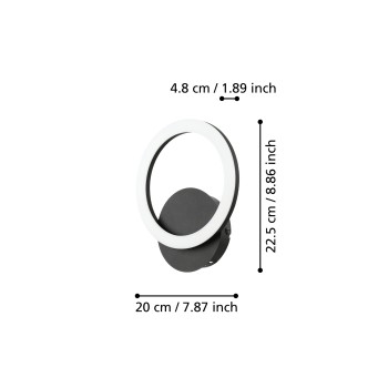 Aplica de perete LED PARRAPOS-Z Eglo 900324, 12W
