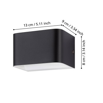 Aplica de perete LED SANIA 4 Eglo 901016, 6W