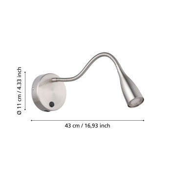 Aplica de perete LED OLIVANDINO 1 Eglo 901783, 3.8W